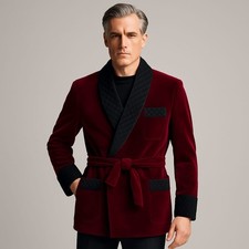 Giacca da fumo uomo bordeaux