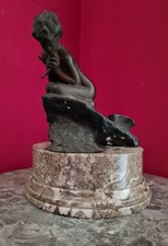 GEMITO VINCENZO  Scugnizzo che pesca   scultura in bronzo