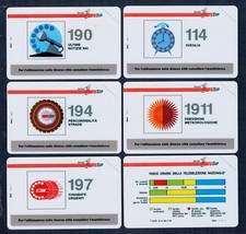 GIAN - SERIE RIPRODUZIONE "SVEGLIETTE"  6 schede telefoniche Nuove RARISSIME