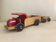 camion furgone rimorchio legno