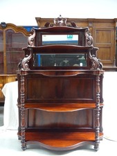 Console in mogano scolpito