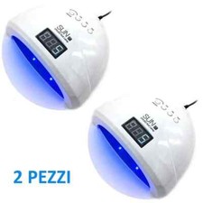 LAMPADA UV LED UNGHIE RICOSTRUZIONE DISPLAY 48W FORNETTO TIMER SUN 1S 2 PEZZI