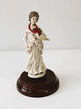 Carillon Statuetta Dama con ventagli in porcellana Capodimonte meccanismo Sankyo