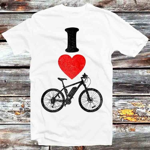 Maglietta heart bike love - i,