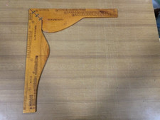 squadra da sarto in legno richiudibile vintage ottime condizioni