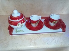 THUN - Set 2 Tazze Natalizie per la Colazione e Zuccheriera Linea Dolce Natale