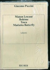 MANON LESCAUT - BOHEME - TOSCA - MADAMA BUTTERFLY PUCCINI GIACOMO RICORDI 0000