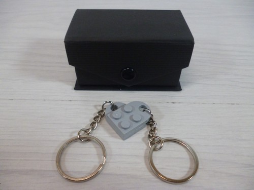 Lego brick heart - lego, keyring