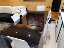 tavolo sala usato in ottime condizioni nero a specchio allungabile250 190x70 