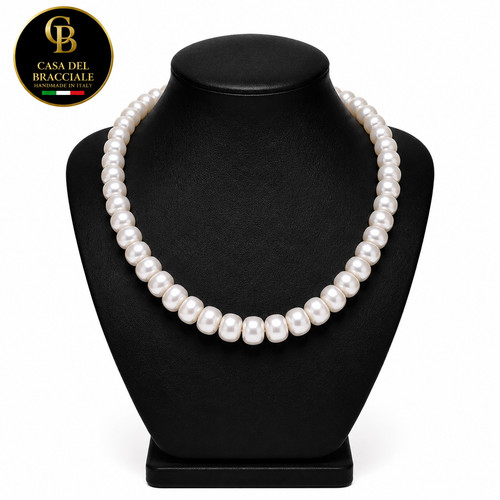 Collana perla fiume rigida - collana,