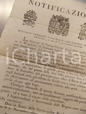 1821 ROMA STATO PONTIFICIO Sconti su dazio trasporto bestiame suino *Manifesto