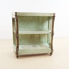 CREDENZA LIBRERIA VERDE MENTA CON SFUMATURE TESTA DI MORO