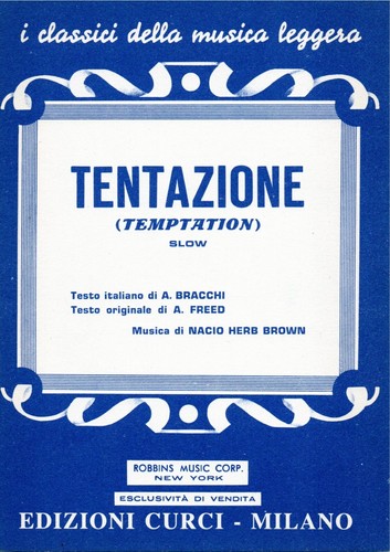 Spartito musicale tentazione - spartito,