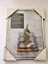 Portafoto Cornice Cornici Da Muro Foto 2 Lastre Trasparenti 18x24 Cm Argento