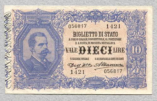Italia lire 1911 - italia, 10