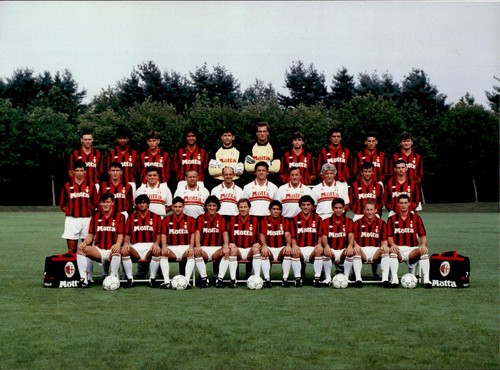 Cartolina squadra milan - cartolina,