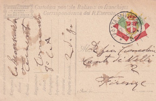 18454 cartolina franchigia - in,