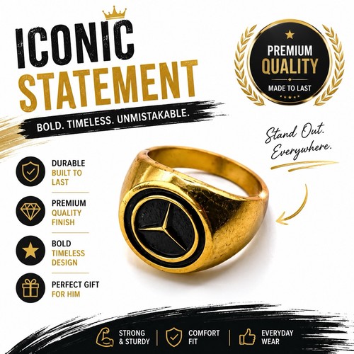 Anello oro stile mercedes - anello,
