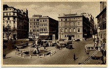 Primi '900 Roma Piazza Barberini auto d'epoca bus d'epoca  FP B/N ANIM
