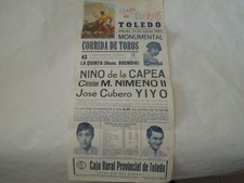 MONUMENTAL CORRIDA DE TOROS-LOCANDINA PUBBLICITARIA-SABATO 21AGOSTO 1982