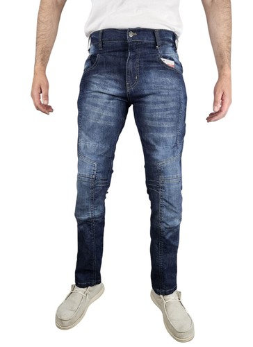 Jeans pantaloni moto con