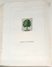 1843 ARALDICA STEMMA FAMIGLIA MORONI LOMBARDIA