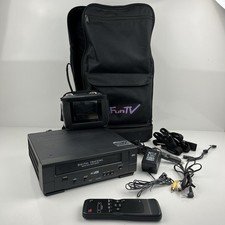 Vintage Funai Fun TV Portatile TV Lettore VHS VCR MFV210C Testato Funzionante