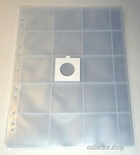 SAFE 10 FOGLI PER MONETE IN OBLO CORNICI PER ALBUM FORMATO A4