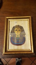 Quadro VINTAGE egiziano Pittura su PAPIRO - garza/Carta di riso antica SFINGE