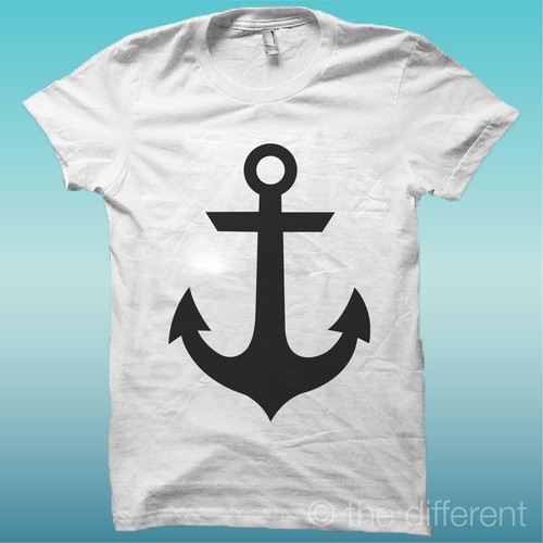 Shirt ancora nera - t-shirt,