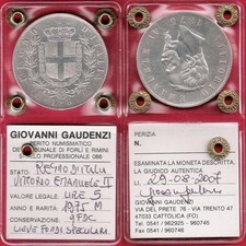 5 Lire 1875 M SCUDO 2° tipo