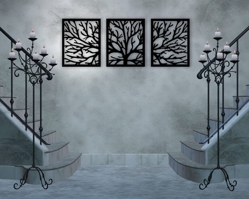 Targa arte parete albero set - , 3