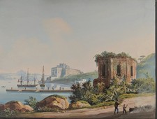 Porto di Baia, Napoli, Italia
