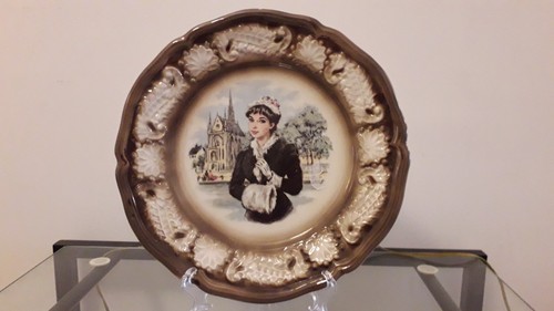 Raro piatto parete ceramica - da,