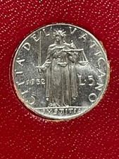 Moneta VATICANO 5 Lire  1952