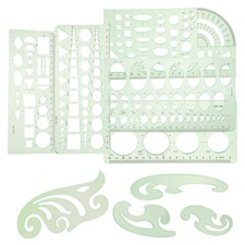 9 Pcs Righello Cerchiometro