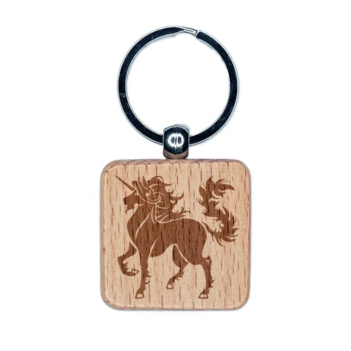Portachiavi quadrato legno - in,