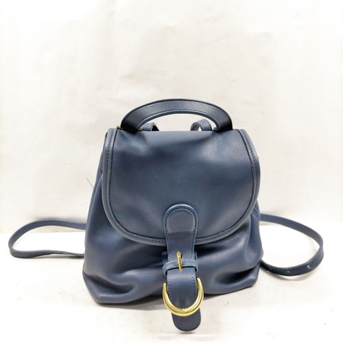 Borsa zaino coach pelle blu - in,