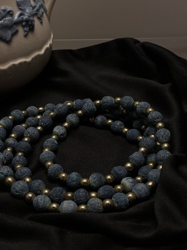 Collana corallo spugna blu - collana,