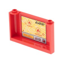 1x Lego Parabrezza 1x6x3 Rosso