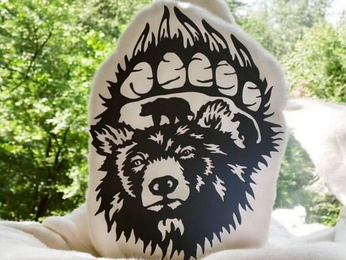 Quadro zampa orso grizzly