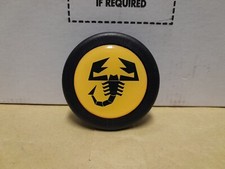 Pulsante Clacson ABARTH Fiat Auto Volante Sportivo Giallo Nuovo A112 500 RITMO