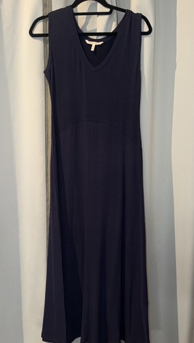 Abito lungo blu navy morbido