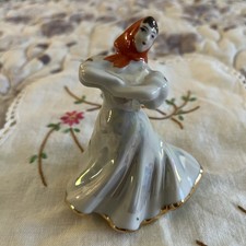 1 statuina porcellana Dulevo ballerina popolare russa ragazza lucentezza anni 60 vintage URSS