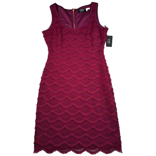 Abito tubino guess frange vino - guess,