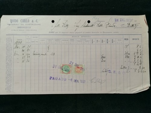 Fattura borgosesia boido carlo - fattura,