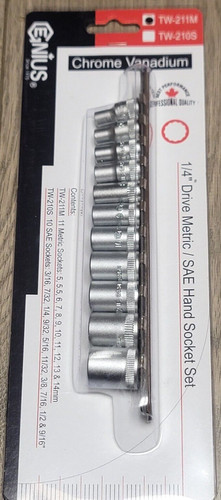Genius tools 11pc dr - 11pc, 1/4"dr