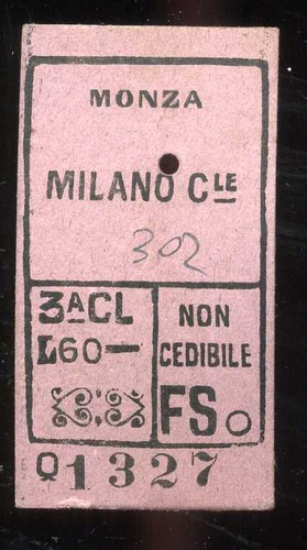 Biglietto treno ferrovia - biglietto,