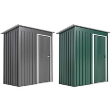 Outsunny Capanno Attrezzi con Tetto Inclinato in Acciaio