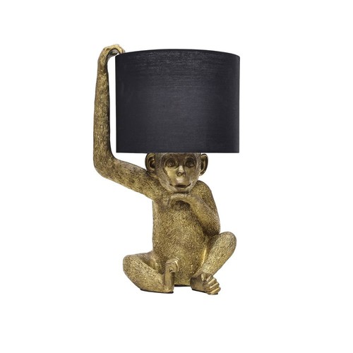 Lampada tavolo scimmia oro - lampada,